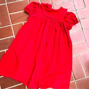 Red corduroy round collar dress holiday Christmas Valentines classic
